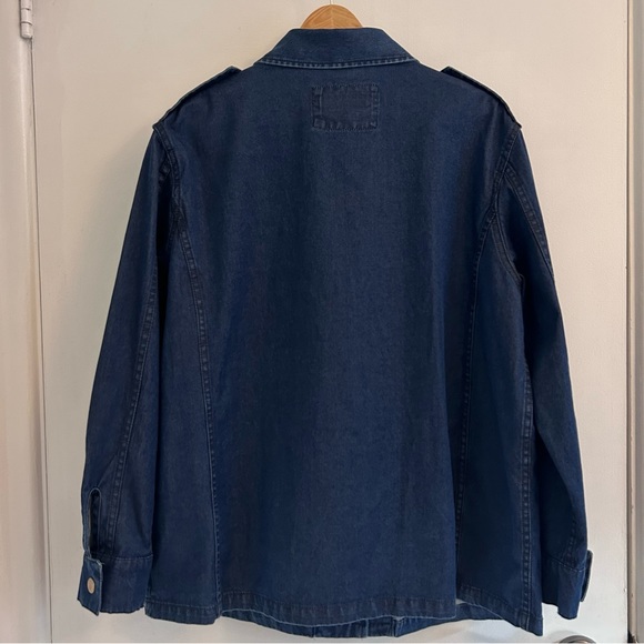 NWT Massimo Dutti Dark Denim Long Jacket - Picture 3 of 14